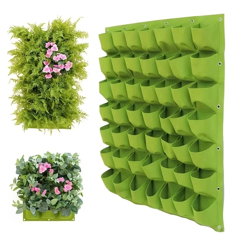 NEW Wall Hanging Pockets Planting Bags Flower Pot Home Garden Grow Bag Garden Planter Vertical Suculentas Plant Pot Home Decor thumbnail 2