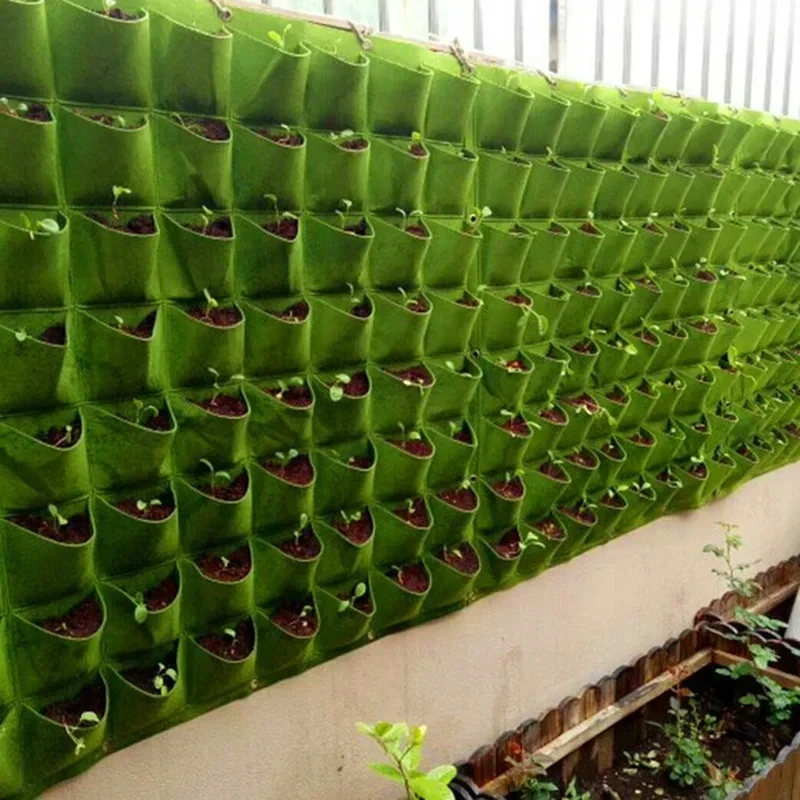 NEW Wall Hanging Pockets Planting Bags Flower Pot Home Garden Grow Bag Garden Planter Vertical Suculentas Plant Pot Home Decor thumbnail 5