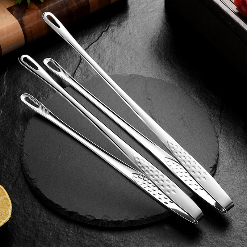 2Pcs Kitchen Tongs Barbecue Grill Tongs Stainless Steel Cooking Tweezers Chef Food Meat Tongs Clip BBQ Tools Kitchen Accessories thumbnail 6