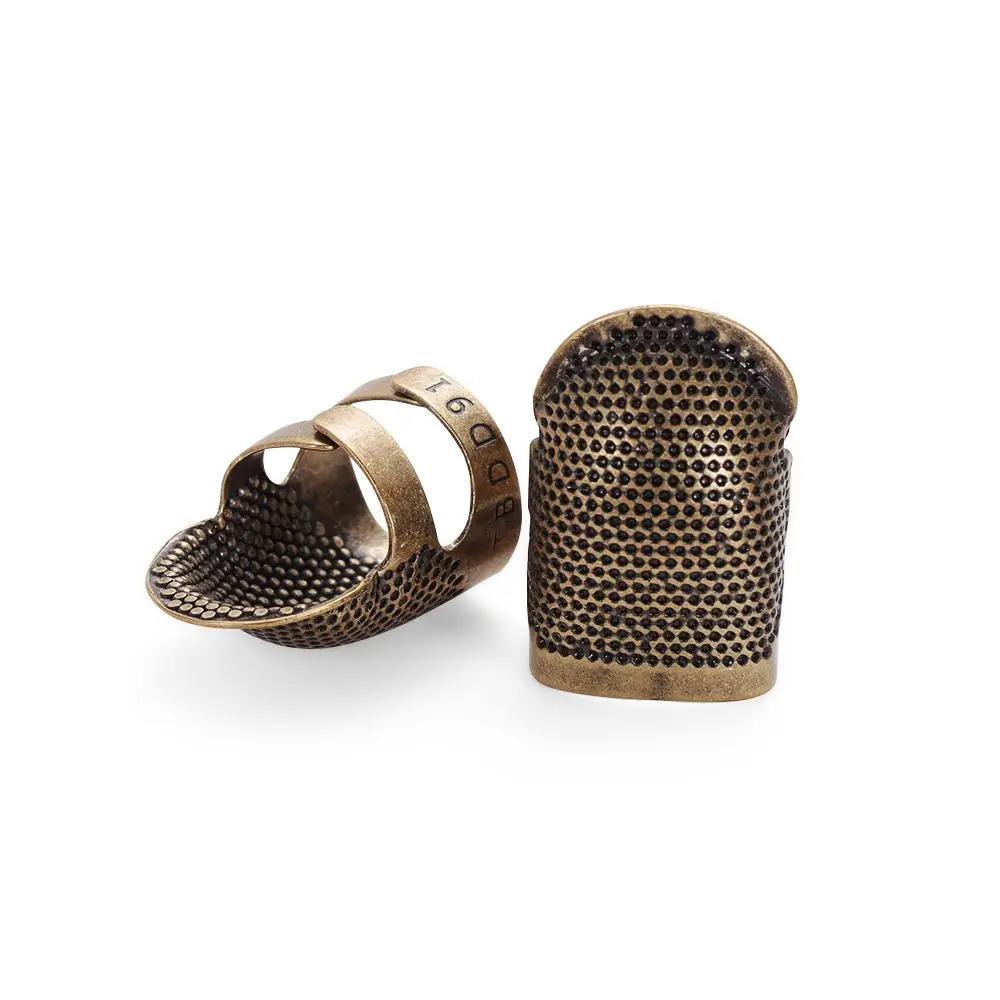1PC Vintage Gold Finger Protector Metal Needle Thimble Antique Ring  Handworking Stitching Tools DIY Crafts Sewing Accessories thumbnail 4
