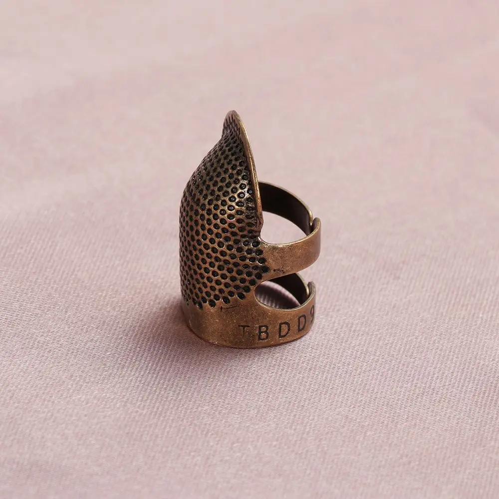 1PC Vintage Gold Finger Protector Metal Needle Thimble Antique Ring  Handworking Stitching Tools DIY Crafts Sewing Accessories thumbnail 3