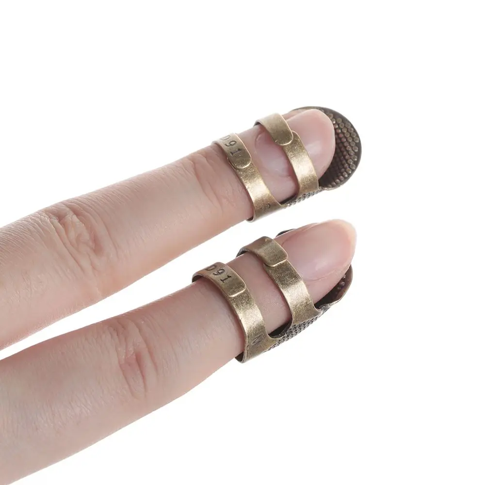 1PC Vintage Gold Finger Protector Metal Needle Thimble Antique Ring  Handworking Stitching Tools DIY Crafts Sewing Accessories thumbnail 5