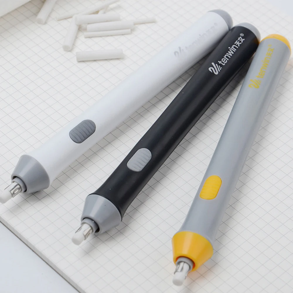 Electric Eraser Kit Pencil Eraser with 22 Eraser Refills Battery Operated Eraser Stationery Supplies for School Students thumbnail 5