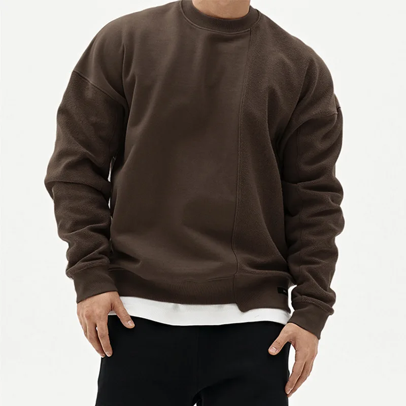 Men's Gym Fitness Sweatshirts Loose Hip Hop Hoodies Fashion Trend Clothing Regular O-neck Outdoor Casual Long Sleeve Pullovers thumbnail 4