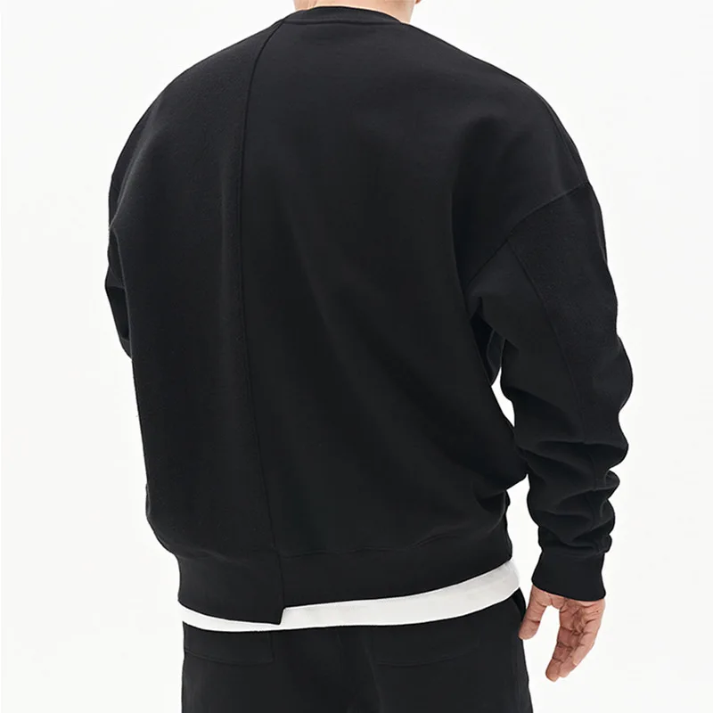 Men's Gym Fitness Sweatshirts Loose Hip Hop Hoodies Fashion Trend Clothing Regular O-neck Outdoor Casual Long Sleeve Pullovers thumbnail 2