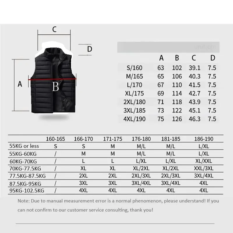 Aiwetin Men' Sleeveless Vest Jackets Winter Fashion Male Cotton-Padded Vest Coats Men Stand Collar Warm Waistcoats Clothing 5XL thumbnail 6
