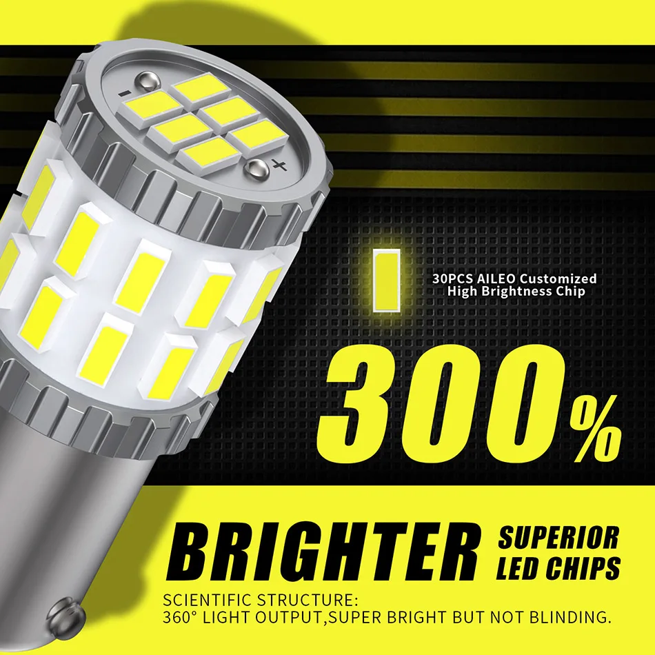 AILEO 2/10/20Pcs Car Auto BA9S BAY9S BAX9S T4W H6W H21W Led Bulbs 30SMD Custom Made Chips 6000K Parking DRL License Plate Lights thumbnail 2