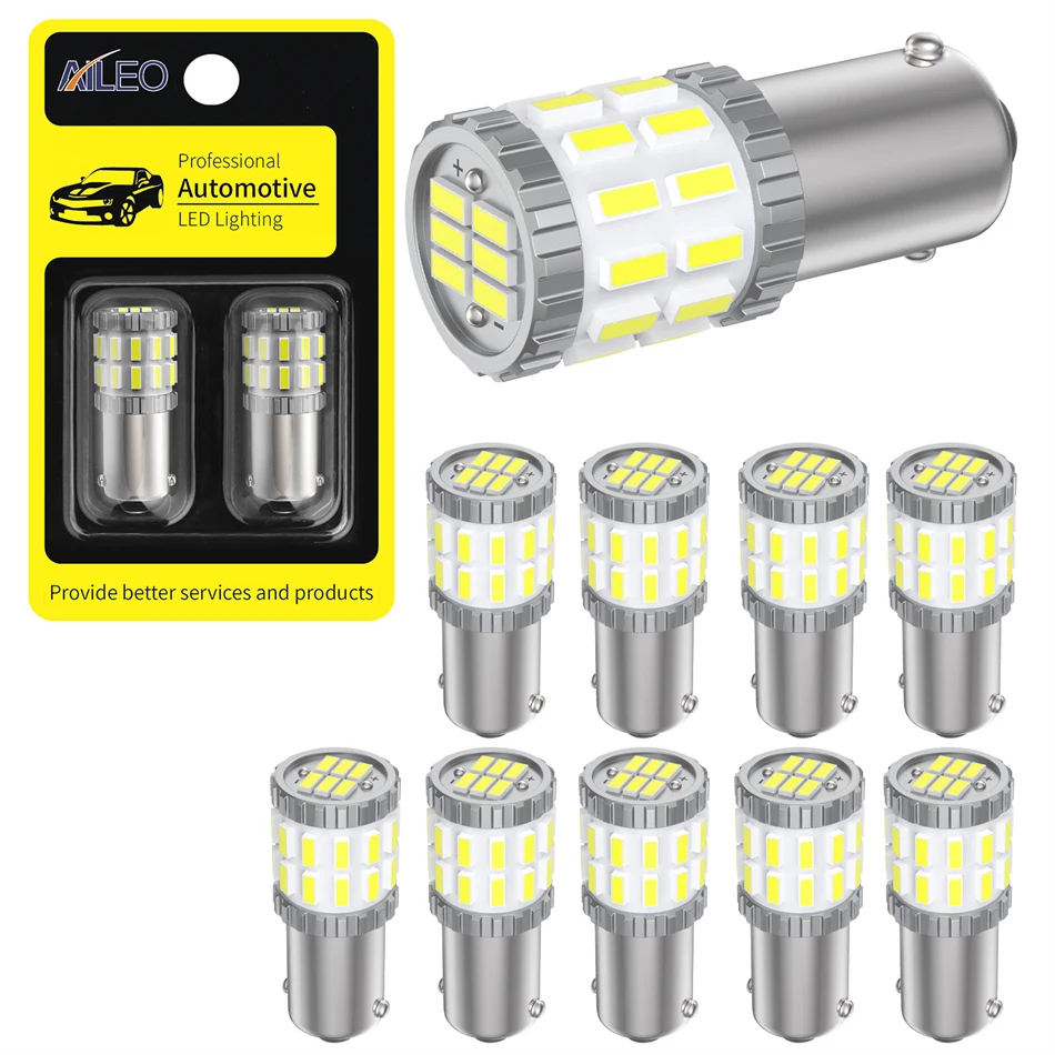 AILEO 2/10/20Pcs Car Auto BA9S BAY9S BAX9S T4W H6W H21W Led Bulbs 30SMD Custom Made Chips 6000K Parking DRL License Plate Lights