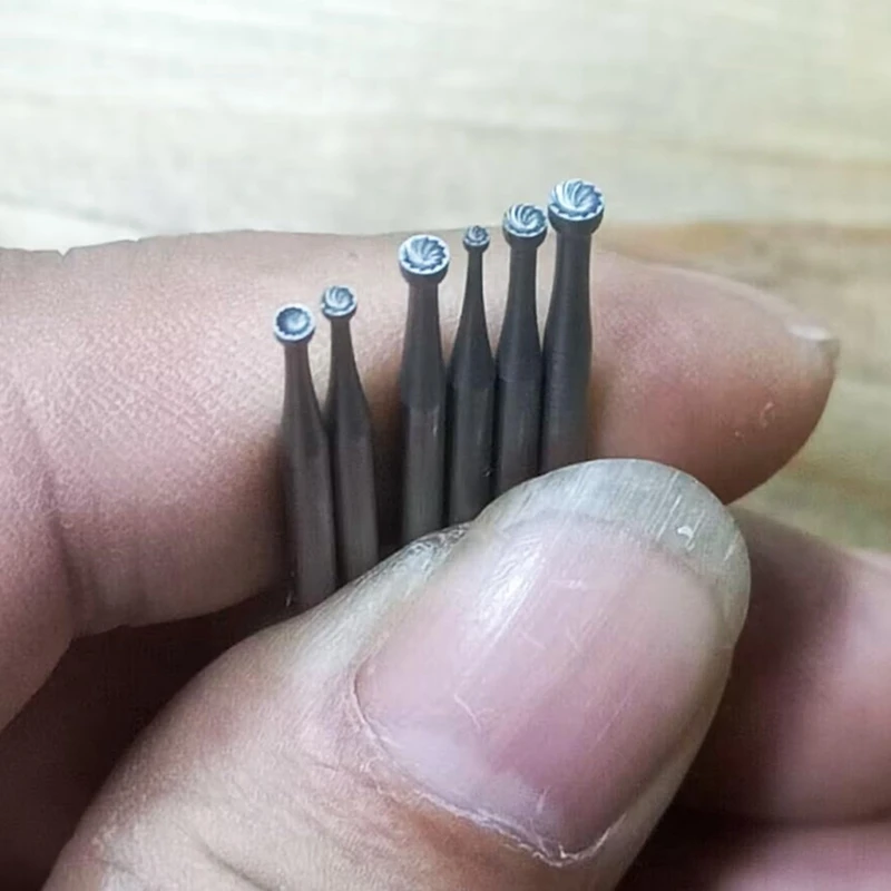 Round Cup Burr 3/32Inch Shank Jewelry Making Burs Wire Rounder Bits Silver 6Piece thumbnail 2