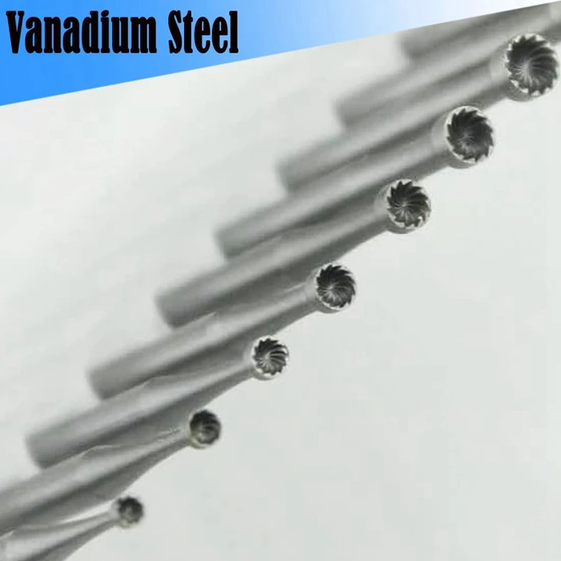 Round Cup Burr 3/32Inch Shank Jewelry Making Burs Wire Rounder Bits Silver 6Piece thumbnail 5