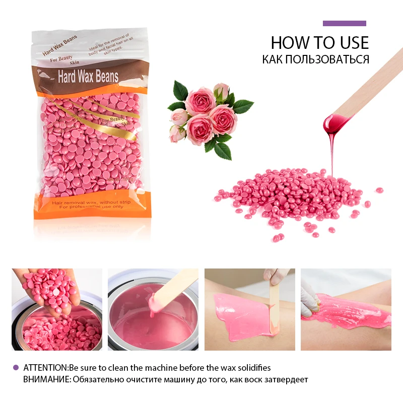 500g/200g/50g Hard Wax Beans for Hair Removal Body European Brazilian Pearl for Wax Warmer Waxing Beans for Wax Heater Machine thumbnail 4