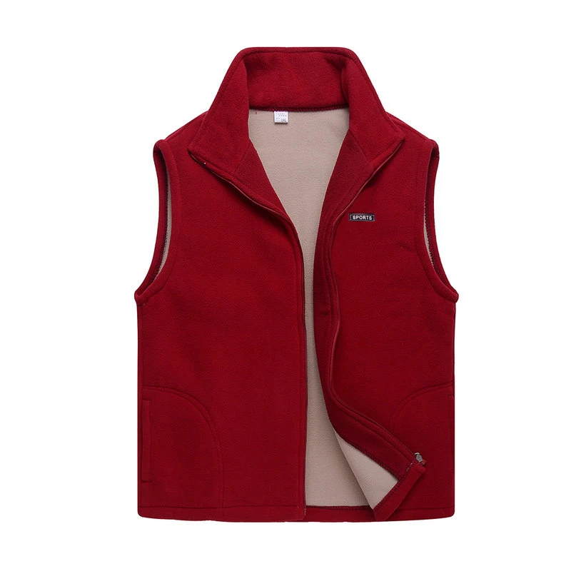 plus Size Polar Fleece Waistcoat for Women 4XL Oversize Spring Autumn Warm Lady Vest Comfortable Mama Fleece Vests Top thumbnail 3