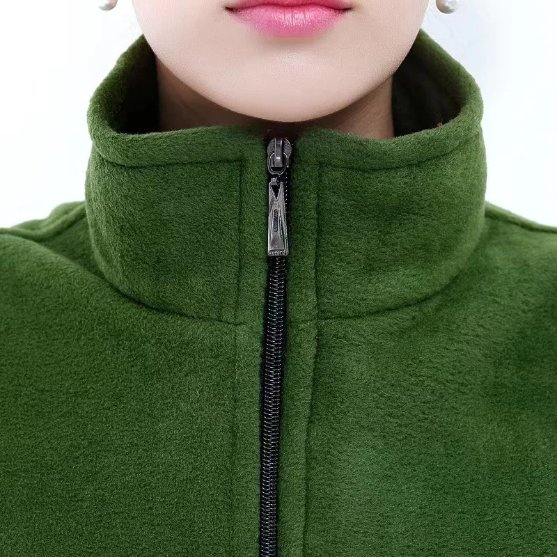 plus Size Polar Fleece Waistcoat for Women 4XL Oversize Spring Autumn Warm Lady Vest Comfortable Mama Fleece Vests Top thumbnail 5