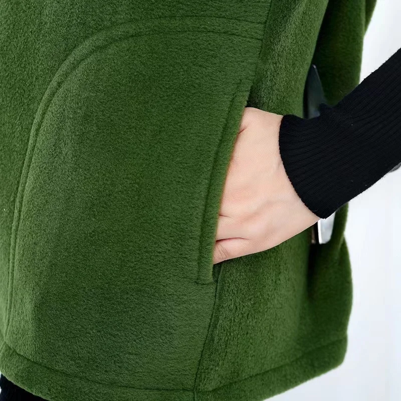 plus Size Polar Fleece Waistcoat for Women 4XL Oversize Spring Autumn Warm Lady Vest Comfortable Mama Fleece Vests Top thumbnail 6