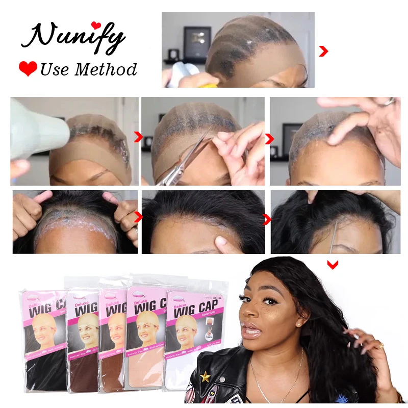 Nunify Nude Stocking Wig Cap Mesh Net Bald Cap For Install Wigs 2Pcs/Pack Free Size Strechy Stocking Cap Breathable Hairnet thumbnail 6