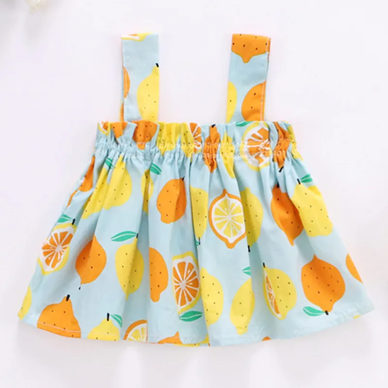 Summer Newborn Baby Clothes For Girls Boys Set Print Thin Mini Dress And PP Shorts 2Pcs Set Infant Baby Clothing Outfit 6-24M thumbnail 5