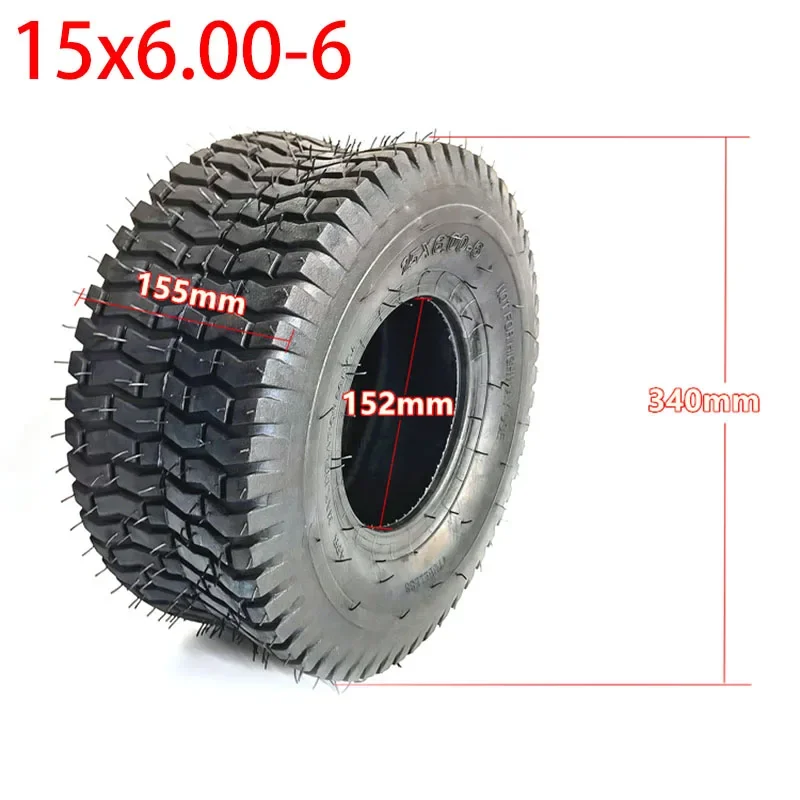 15x6.00-6 Tubeless tire 15*6.00-6 Vacuum Tyre for Lawn mower golf cart ATV Buggy Quad Bike Go Kart farm vehicle wheel parts thumbnail 2