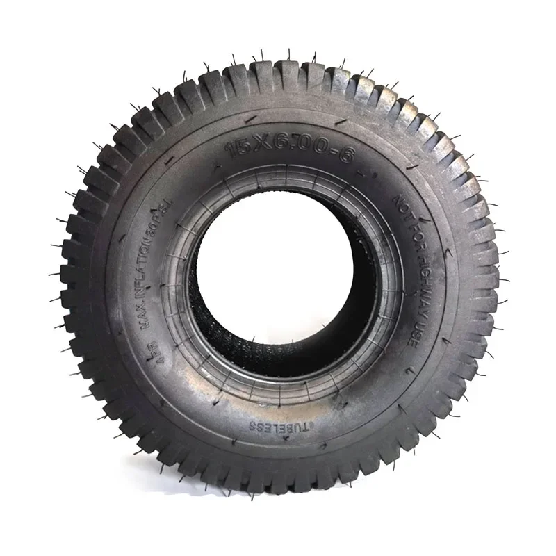 15x6.00-6 Tubeless tire 15*6.00-6 Vacuum Tyre for Lawn mower golf cart ATV Buggy Quad Bike Go Kart farm vehicle wheel parts thumbnail 4