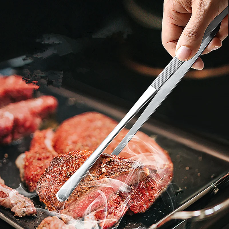 12inch Kitchen Tweezers Fine Tweezer Tongs Extra-Long Stainless Steel Cooking Tweezers for Kitchen Food Cooking Sea Food and BBQ thumbnail 4