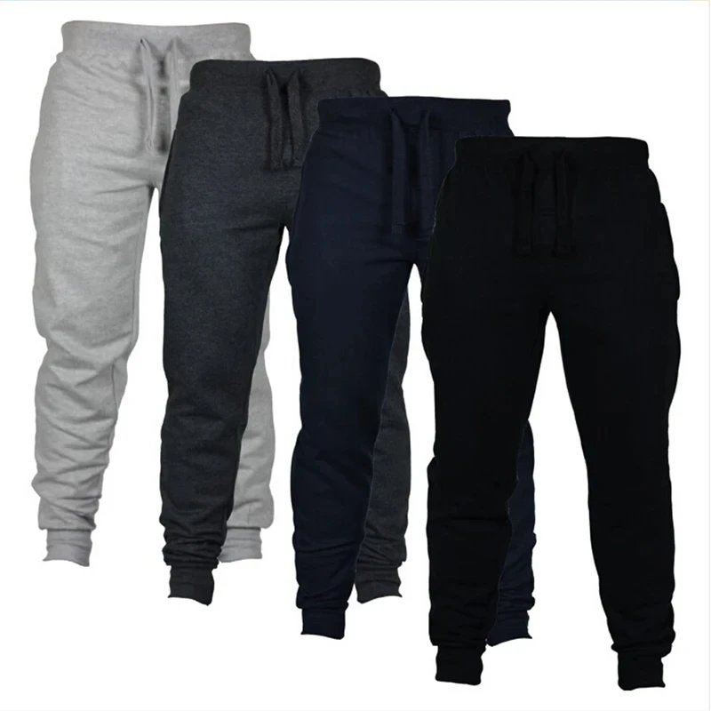 Men's Athletic Trainning Joggers Casual Loose Fit Sweatpants Spring Fall Fleece Lined Pants Elastic Waist Drawstring Trousers thumbnail 5