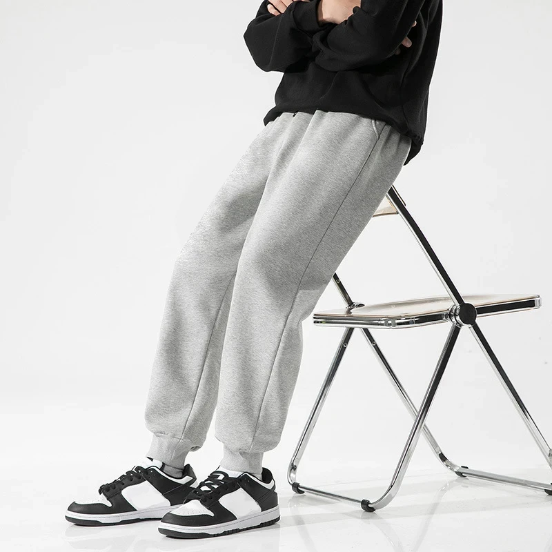 Men's Athletic Trainning Joggers Casual Loose Fit Sweatpants Spring Fall Fleece Lined Pants Elastic Waist Drawstring Trousers thumbnail 2