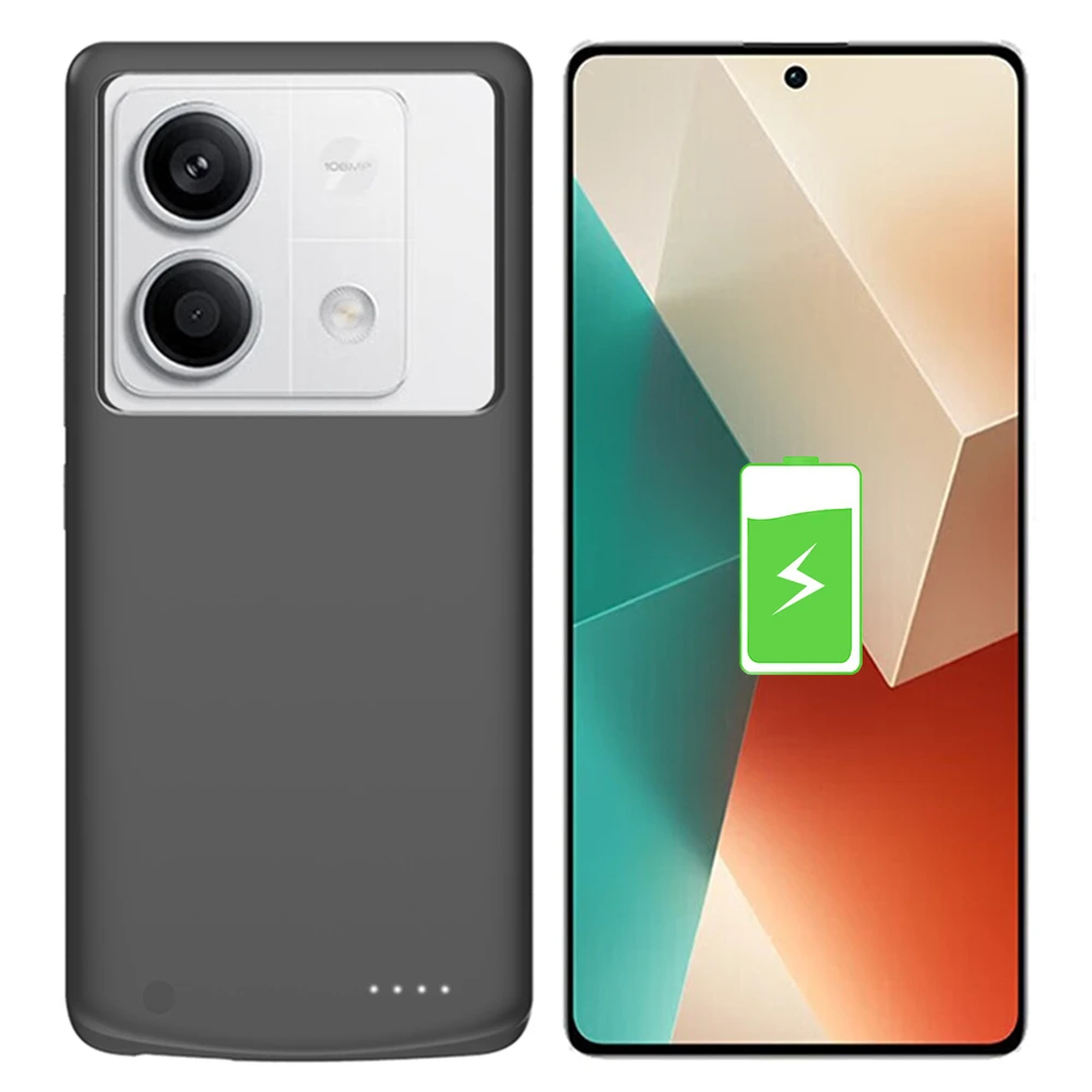 10000mAh For Xiaomi Mi POCO X6 Pro 5G External Battery Cases Portable Charger Power Bank Cover For Redmi Note 13 5G Power Case