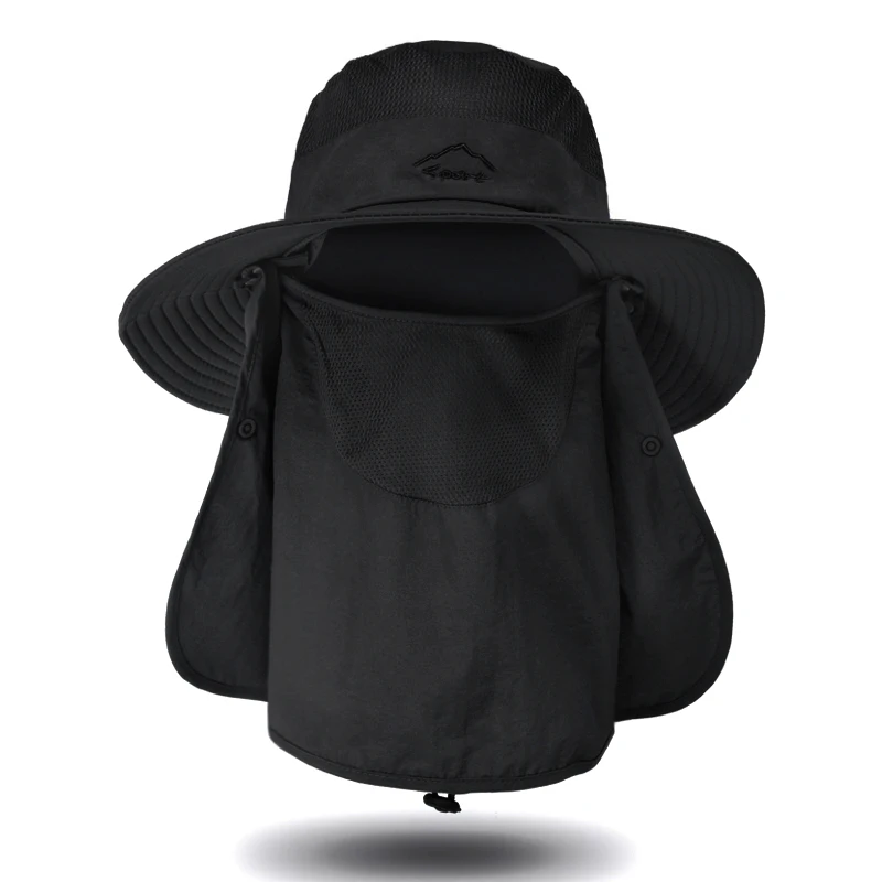 Fisherman's hat, male sun hat, summer outdoor quick drying sun hat, fishing breathable sun hat, female face mask hat thumbnail 3