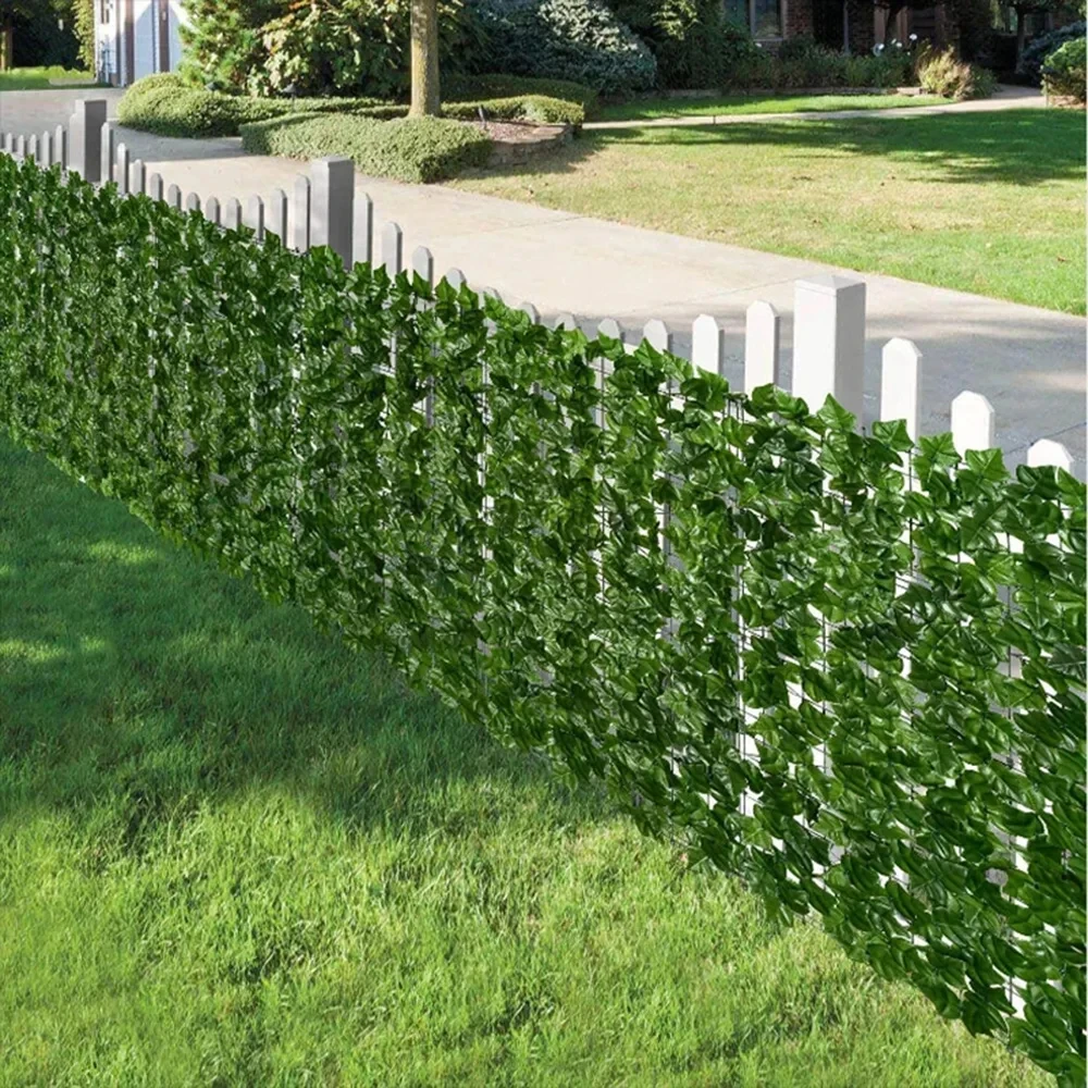 Artificial Ivy Hedge Green Leaf Fence Panels Faux Privacy Fence Screen for Home Outdoor Garden Balcony Decoration thumbnail 5