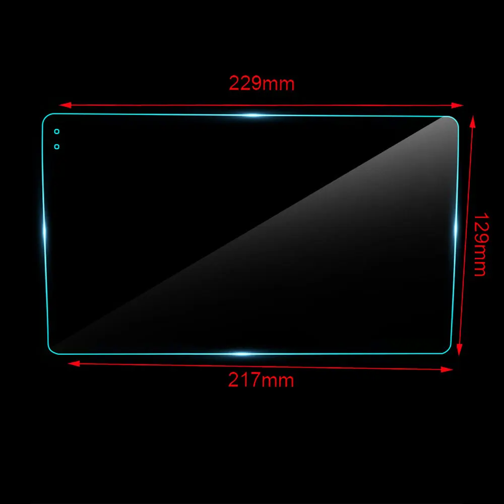 229*129*217 Car Tempered Glass Protective Film Sticker For 9 10 Inch Radio Stereo DVD Touch Full LCD Screen for TEYES CC2 CC3 thumbnail 2