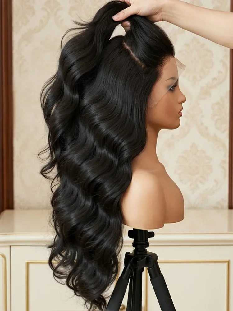 250 Density Human Hair HD 13x6 Body Wave Lace Frontal Wig 30 40 Inch 13x4 Lace Front Wigs 5x5 Closure Glueless Loose Water Black
