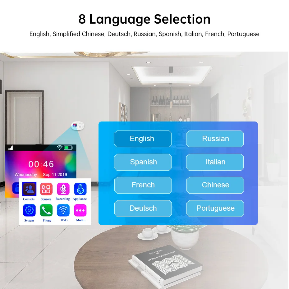 KERUI Tuya WIFI GSM Alarm System Smart Home Security Buglar RFID APP Wireless Motion Sensor Detector Sistema de alarma thumbnail 6