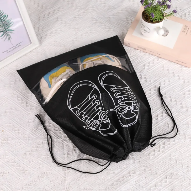 10/5pcs Shoes Storage Bags Closet Organizer Non-woven Travel Portable Bag Waterproof Pocket Clothing Classified Hanging Bag 2025 thumbnail 4