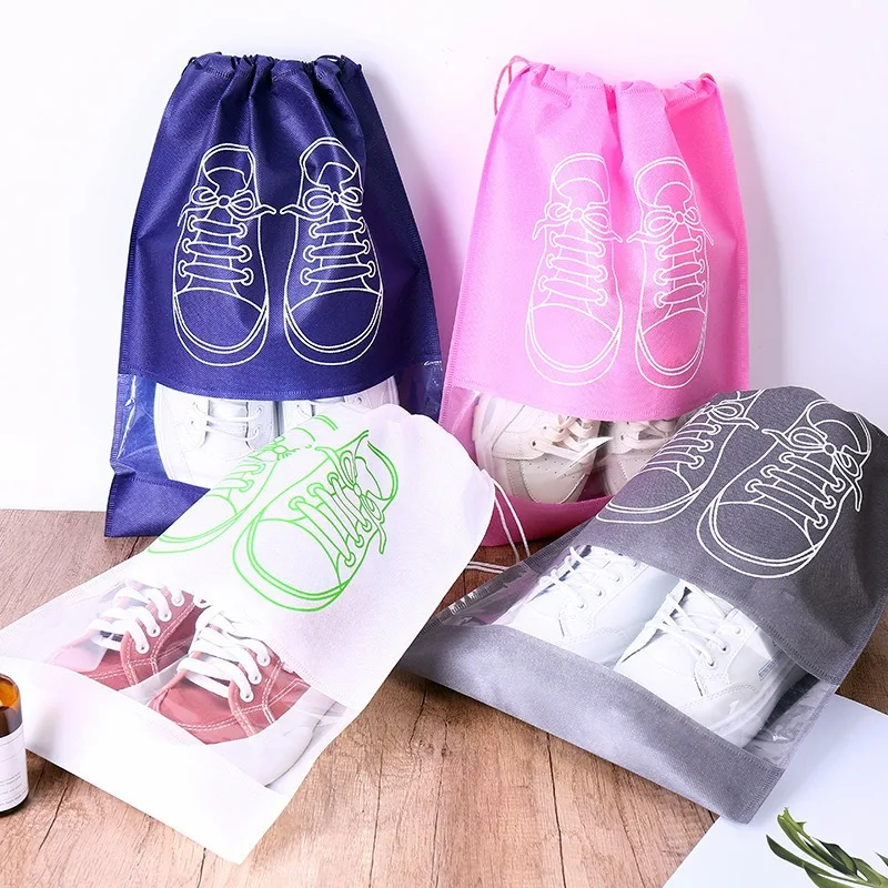 10/5pcs Shoes Storage Bags Closet Organizer Non-woven Travel Portable Bag Waterproof Pocket Clothing Classified Hanging Bag 2025 thumbnail 6