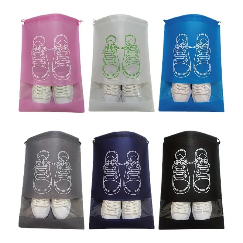 10/5pcs Shoes Storage Bags Closet Organizer Non-woven Travel Portable Bag Waterproof Pocket Clothing Classified Hanging Bag 2025 thumbnail 3