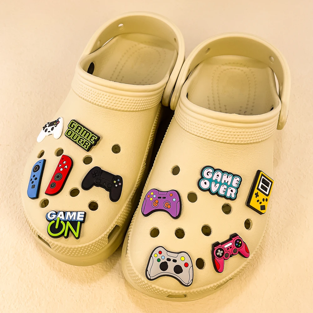 1-13pcs Shoe Charms Game Console Gamepad Shoe Decorations Pins for Men Boy Favor Gifts Clog Accessories Clog Buckle Fit Sandals thumbnail 4