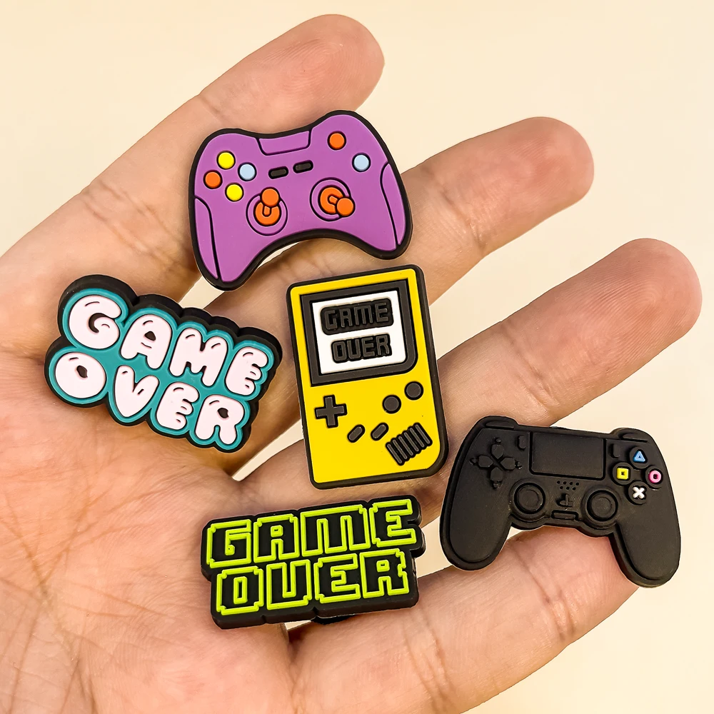 1-13pcs Shoe Charms Game Console Gamepad Shoe Decorations Pins for Men Boy Favor Gifts Clog Accessories Clog Buckle Fit Sandals thumbnail 6