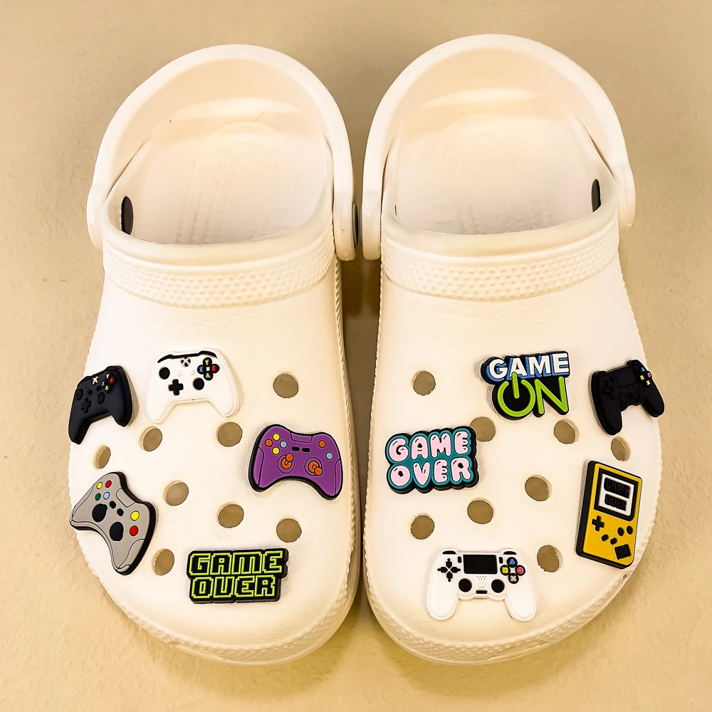 1-13pcs Shoe Charms Game Console Gamepad Shoe Decorations Pins for Men Boy Favor Gifts Clog Accessories Clog Buckle Fit Sandals thumbnail 3