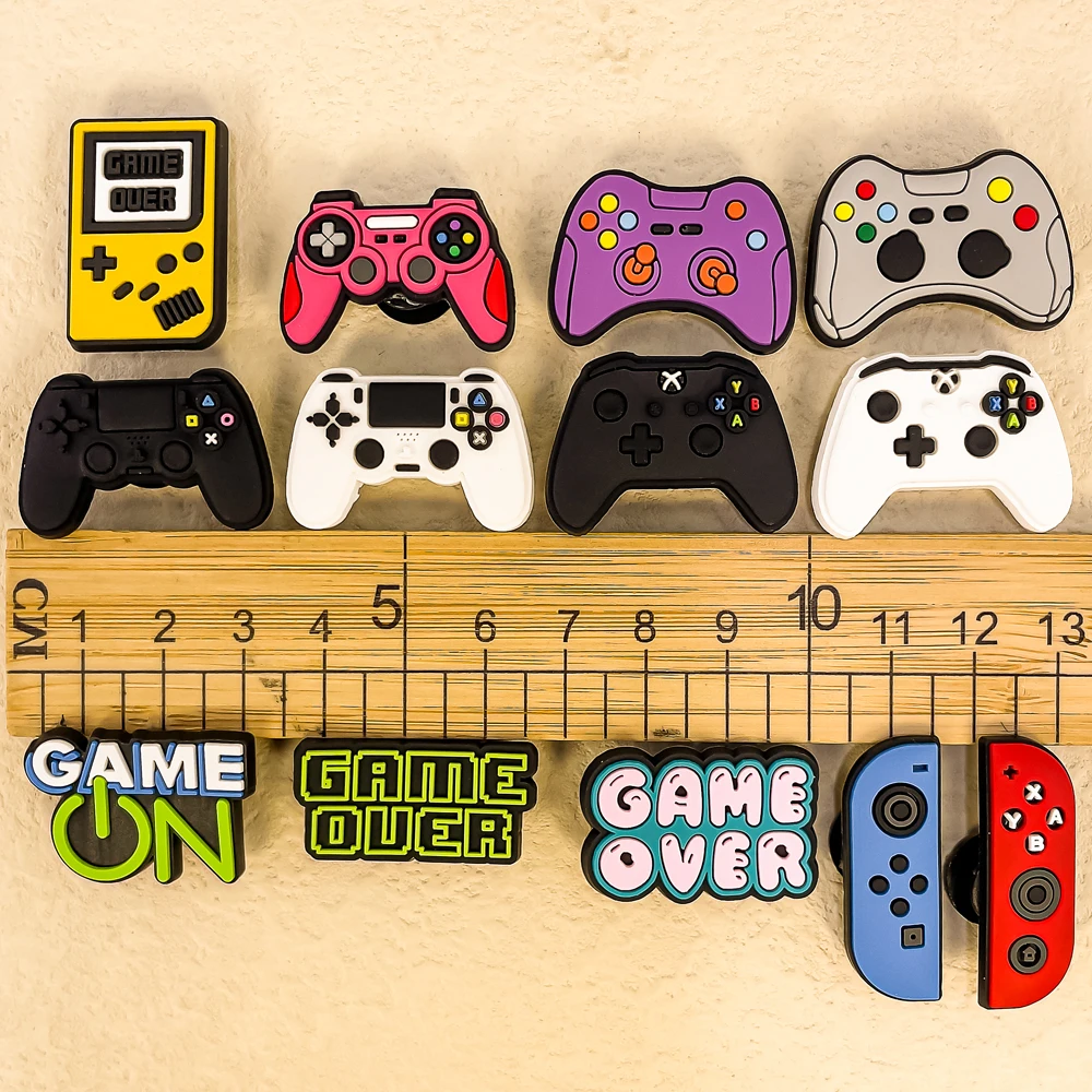1-13pcs Shoe Charms Game Console Gamepad Shoe Decorations Pins for Men Boy Favor Gifts Clog Accessories Clog Buckle Fit Sandals thumbnail 5