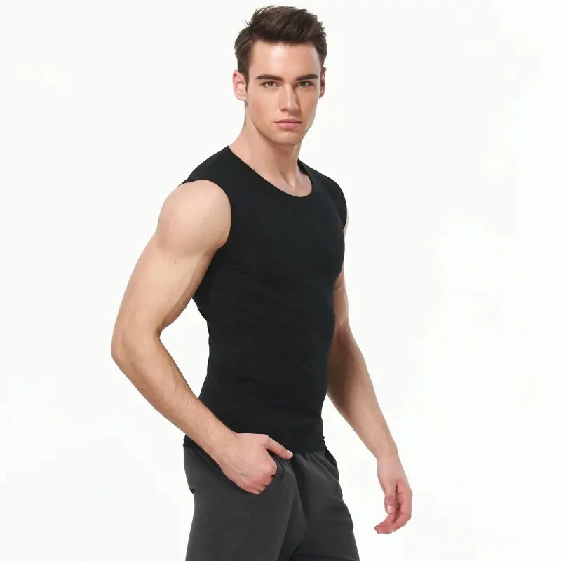 1/3/5 pcs Men's Cotton Sleeveless Thin Vest Young Men's Wide-shouldered Sports Fitness Slim Vest Thin Joker Tight Vest Breathabl thumbnail 2