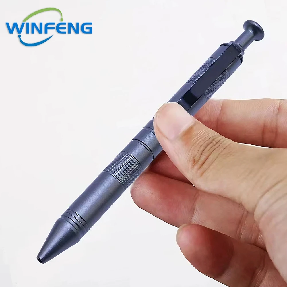 High Quality Metal Signature Pen Self-Defense Tactical Ballpoint Pen Anti-skid Writing Tools Office Supplies Holiday Gift thumbnail 4