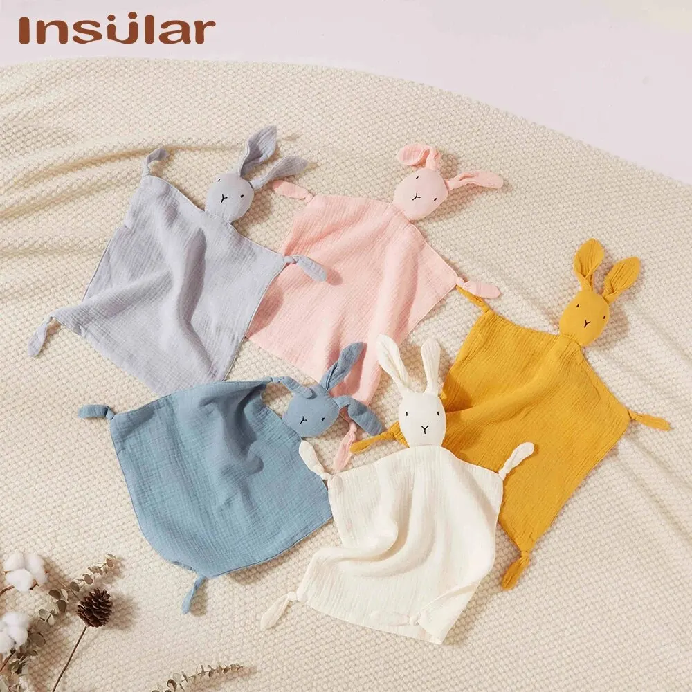 Muslin Baby Comfort Towel Cotton Comforter Blanket Soft Newborn Sleeping Dolls Kids Fashion Sleep Toy Soothe Appease Towel Bibs thumbnail 2