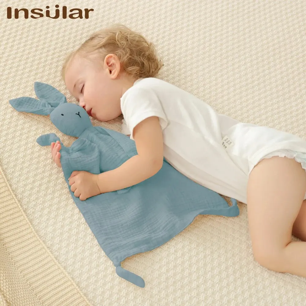 Muslin Baby Comfort Towel Cotton Comforter Blanket Soft Newborn Sleeping Dolls Kids Fashion Sleep Toy Soothe Appease Towel Bibs thumbnail 3