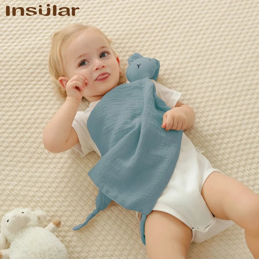 Muslin Baby Comfort Towel Cotton Comforter Blanket Soft Newborn Sleeping Dolls Kids Fashion Sleep Toy Soothe Appease Towel Bibs thumbnail 4