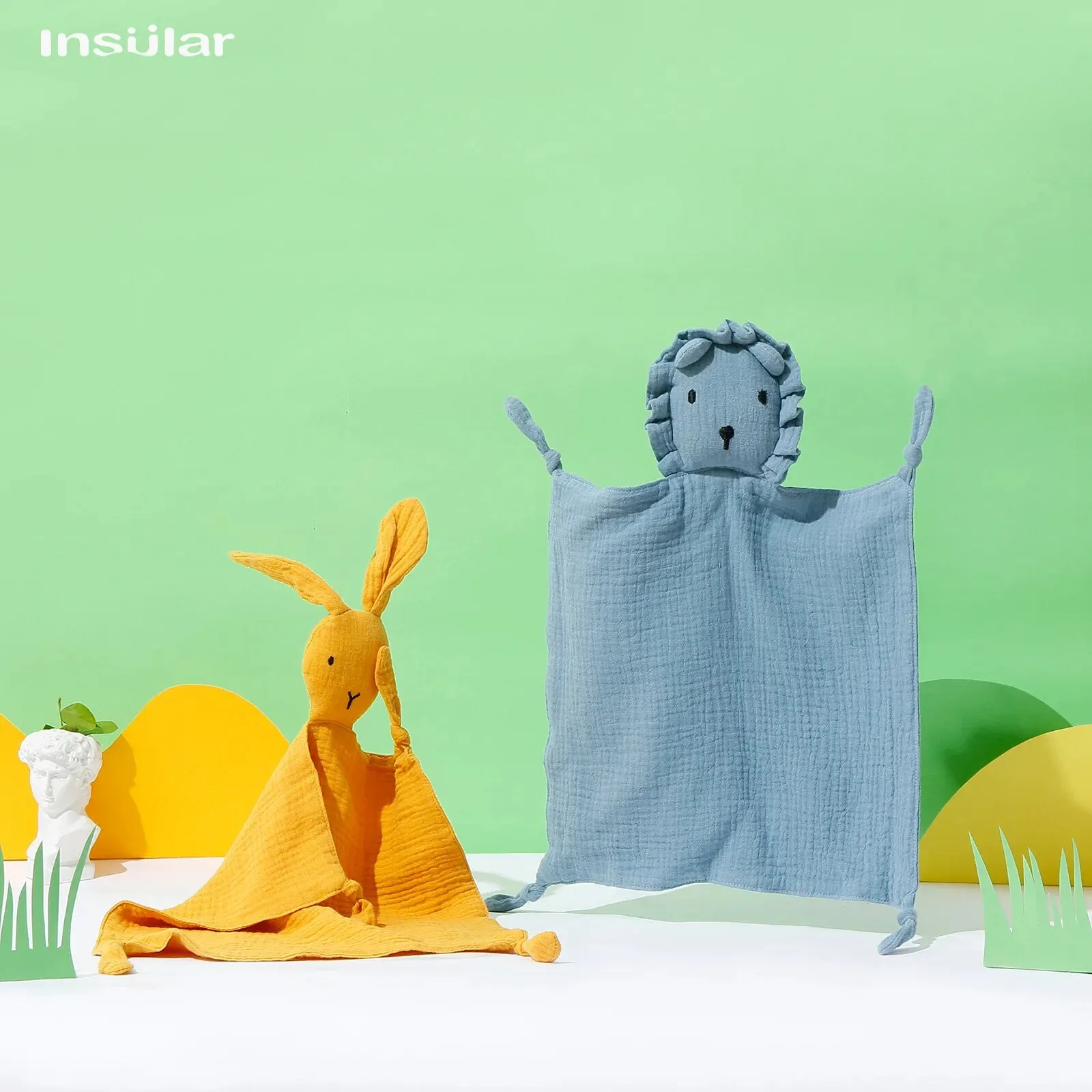 Muslin Baby Comfort Towel Cotton Comforter Blanket Soft Newborn Sleeping Dolls Kids Fashion Sleep Toy Soothe Appease Towel Bibs thumbnail 6