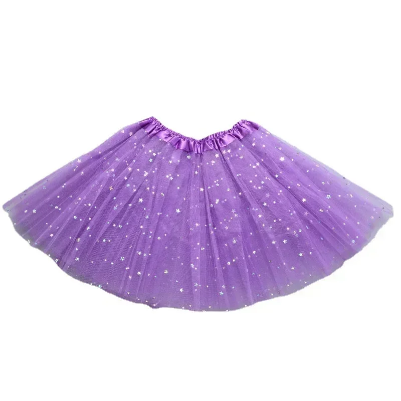 Wholesale  Girls Tulle Star Short Tutu Skirt Children Fancy Ballet Dancewear Party Costume Ball Gown Mini Skirt thumbnail 4