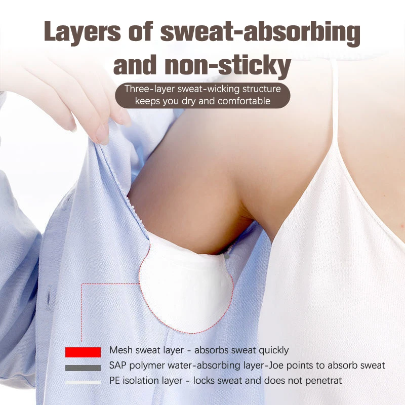 20/50Pcs Unisex Sweat Pads Summer Deodorants Underarm Anti Perspiration Sweat Pads Disposable Armpit Absorb Sweat Shield Pads thumbnail 3