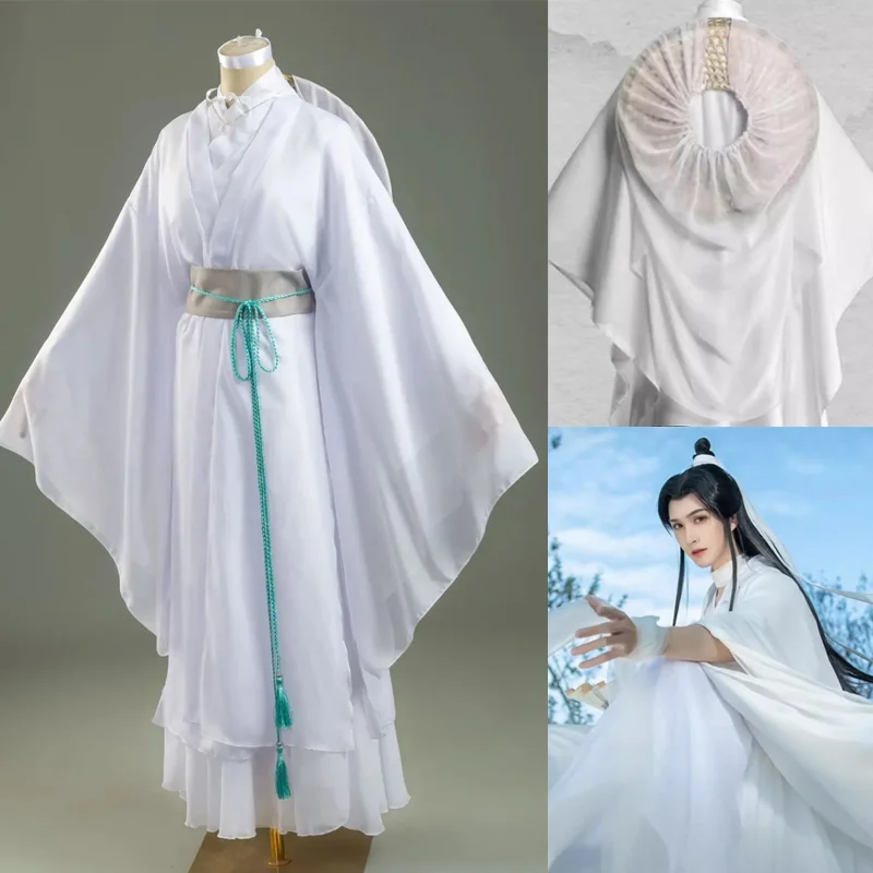 Xie Lian Cosplay Costume Tian Guan Ci Fu Cosplay Xielian Wigs Bamboo Hat Prop Men Women Halloween Comic Full Set Anime Cosplay thumbnail 4