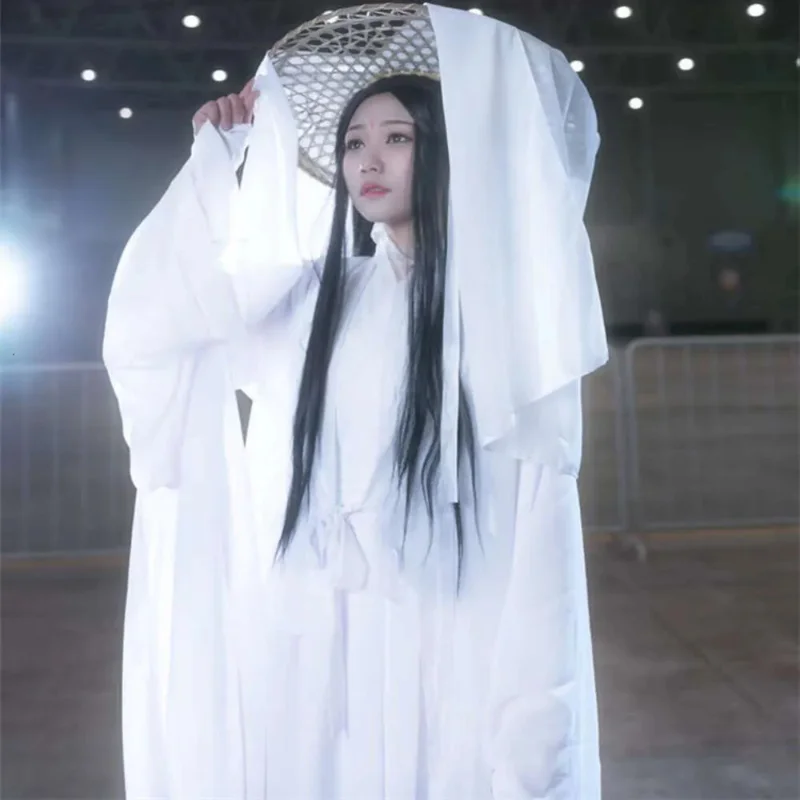 Xie Lian Cosplay Costume Tian Guan Ci Fu Cosplay Xielian Wigs Bamboo Hat Prop Men Women Halloween Comic Full Set Anime Cosplay thumbnail 3