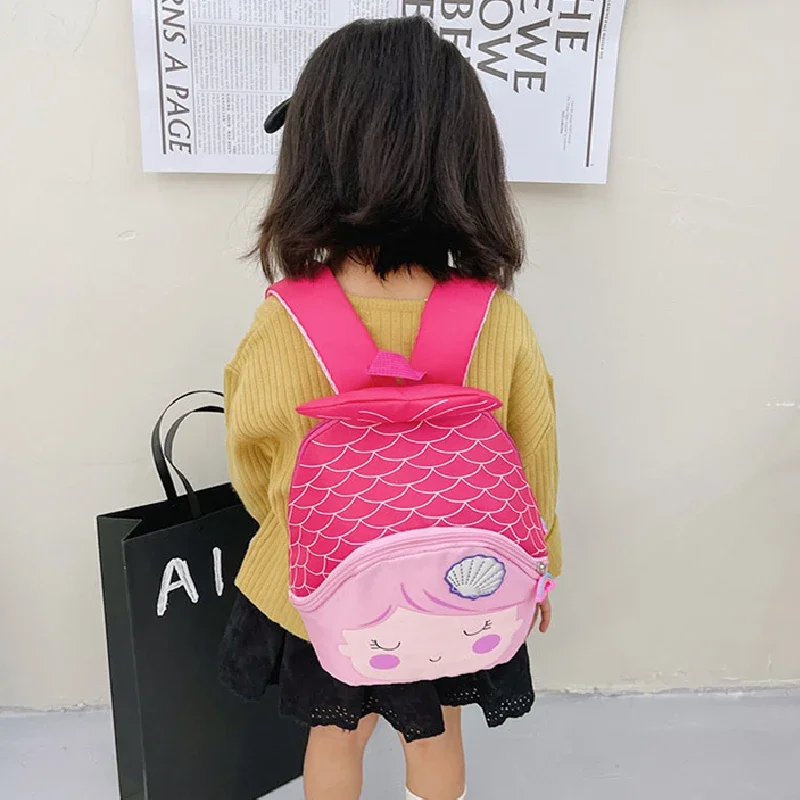 Kindergarten Sequin Princess Toddler Backpack Cartoon Fishtail Backpacks for Kids Cute Mermaid Children'S School Bag Purse Girls thumbnail 4