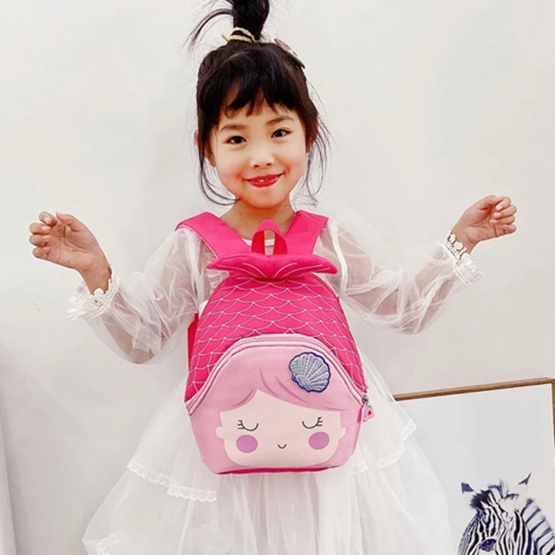 Kindergarten Sequin Princess Toddler Backpack Cartoon Fishtail Backpacks for Kids Cute Mermaid Children'S School Bag Purse Girls thumbnail 3